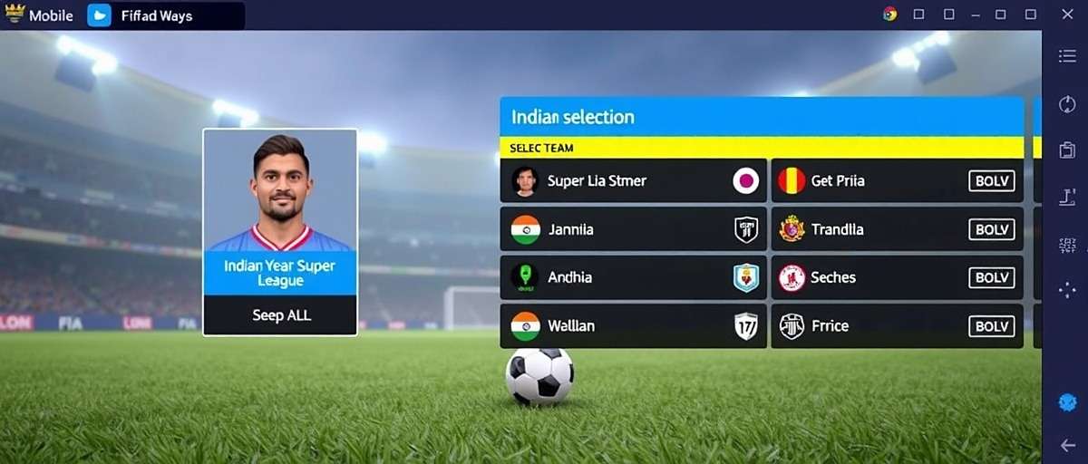 FIFA Mobile Winning Ways ISL Teams FIFA Mobile Winning Ways Indian Super League team selection screen